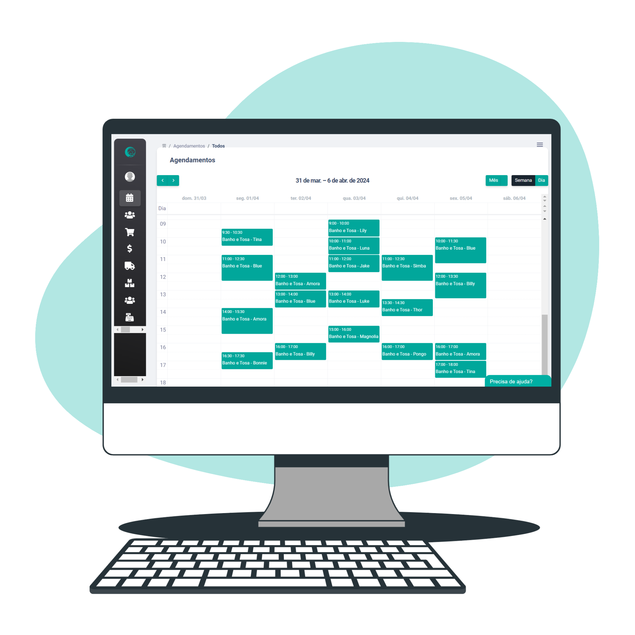Agendamento de Banho e Tosa
